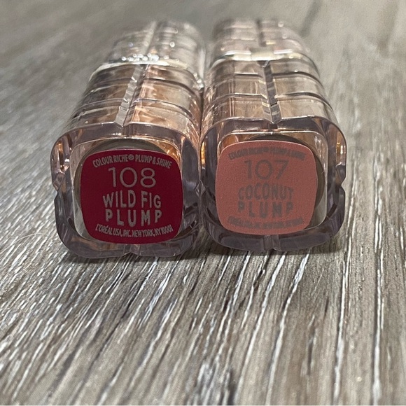LOréal Lipstick Bundle 104 Guava Plump 108 Wild Fig Plump  107 Coconut Plump - Picture 7 of 11